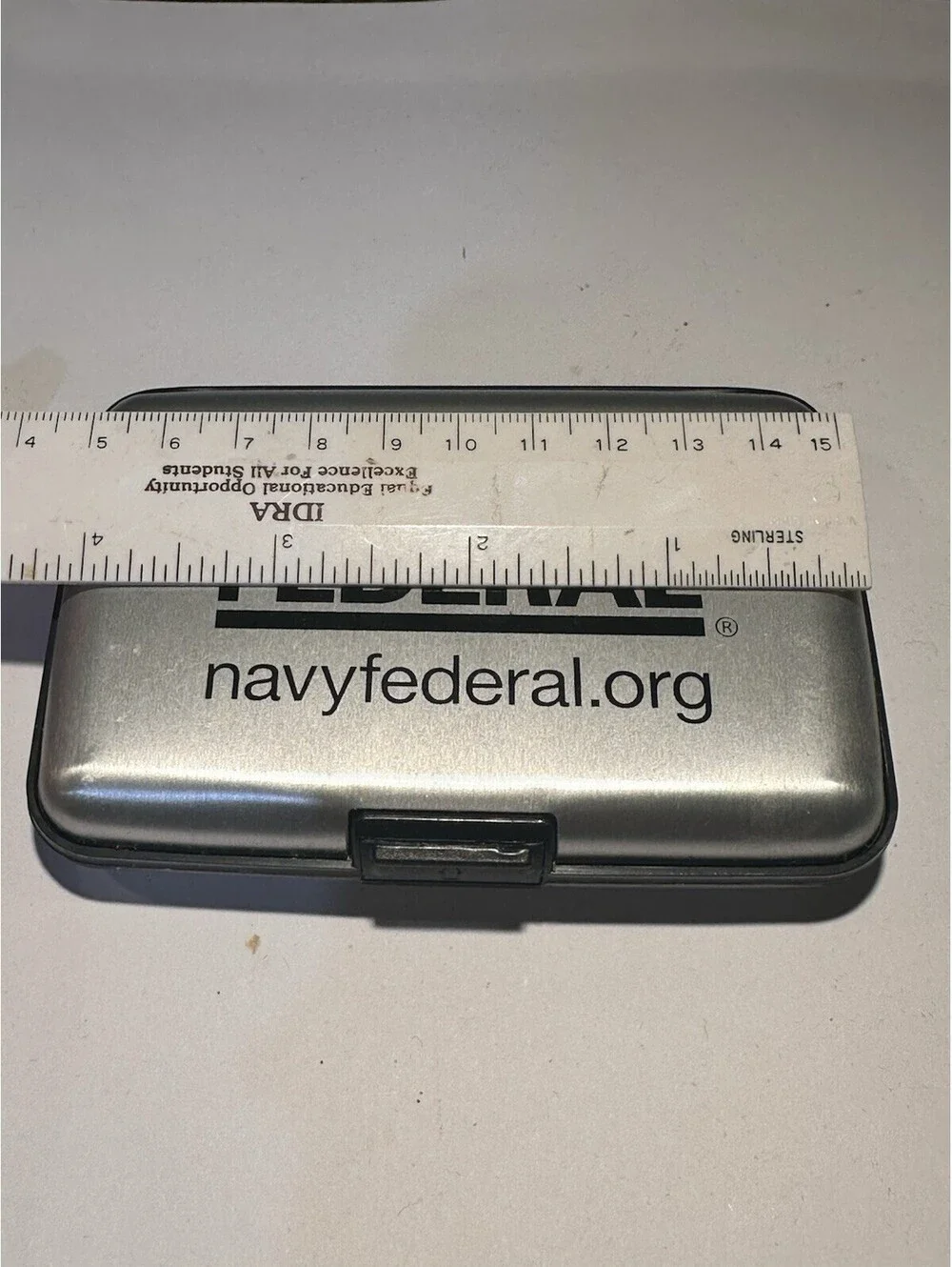 Navy Federal Credit Union Aluminum RFID Card Holder Accordion Wallet Silver
